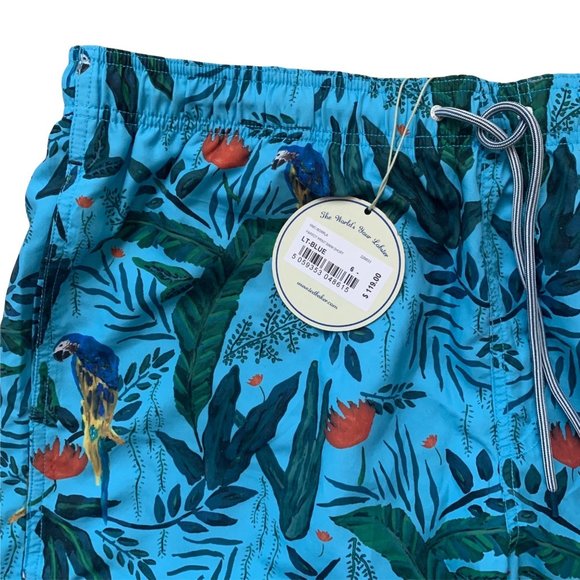 Ted Baker The World is Your Lobster Swim Shorts Men's Tropical Hawaiian Size 6 - Picture 9 of 10